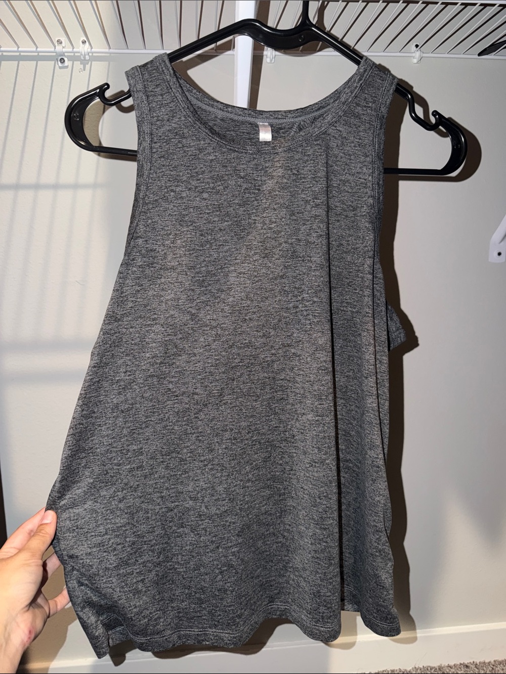Fabletics Gray Racerback Tank Top
